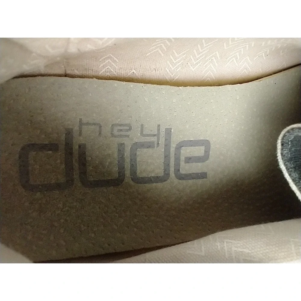 Hey Dude Wendy Chambray Off Black Slip‎ On Loafers Womens Size 5 121414949